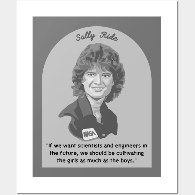 Sally Ride Portrait and Quote Wall Art by Slightly Unhinged